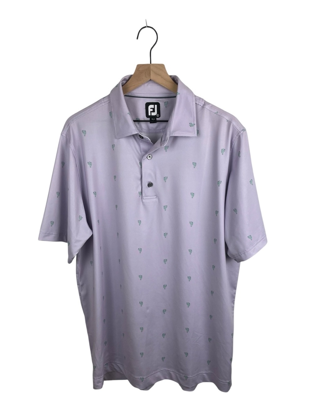 FootJoy Men's Golf Shirt Size Large Highlands Golf Club Logo Embroidered Cactus
